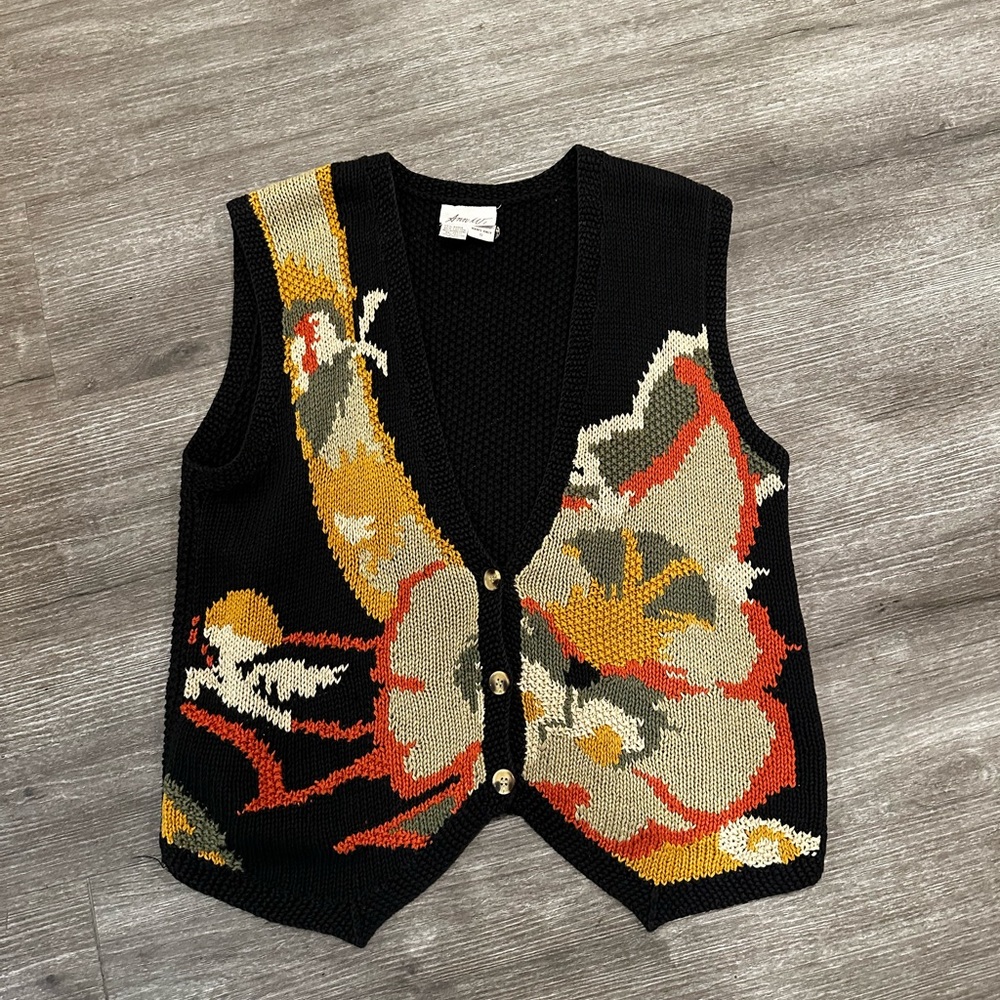 Ann Wi vintage vest knitted